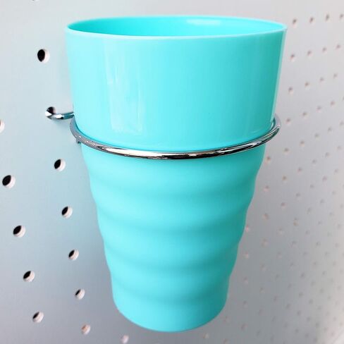 سلال بيغبورد مع حلقات مجموعة مكونة من 4 قطع - أكواب إكسسوارات مريحة 1/8 و1/4 من بيغبورد - ملحقات لوح ربط لللوازم الفنية والحرفية - مجموعة سلال منظمة متينة للتخزين in Kuwait