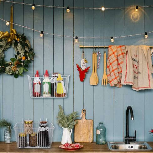 4 عبوات من سلال Pegboard من Sieral، مجموعة متنوعة من خطافات Pegboard لتخزين الأدوات المختلفة، نظام تخزين أجزاء Pegboard منضدة أرفف أسلاك معدنية لتنظيم ملحقات الأجهزة in Kuwait