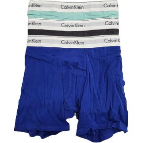Calvin Klein Men's Modern Cotton Stretch 3 Pack Boxer Brief - NB2381 (Byron Bay/Phantom/Sailor Jim in Saudi Arabia