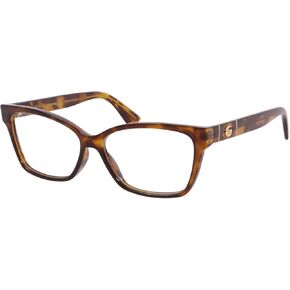 Gucci Gucci-Logo Women's GG0634O 002 Havana Full Rim Rectangular Eyeglasses 55mm in Saudi Arabia