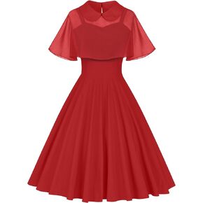 GownTown Women's 1950s Cloak Two-Piece Cocktail Dress