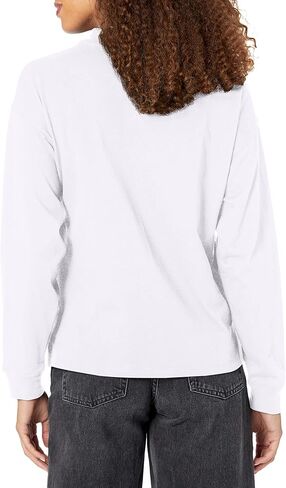 Calvin Klein Women's Jeans Long Sleeve Boxy Mock Neck Tee in Saudi Arabia