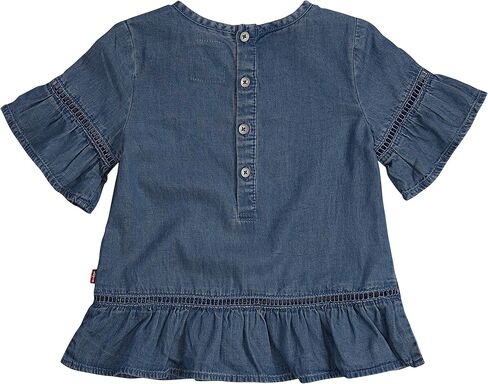 Levi's Girls' Short Sleeve Ruffle Top in Saudi Arabia