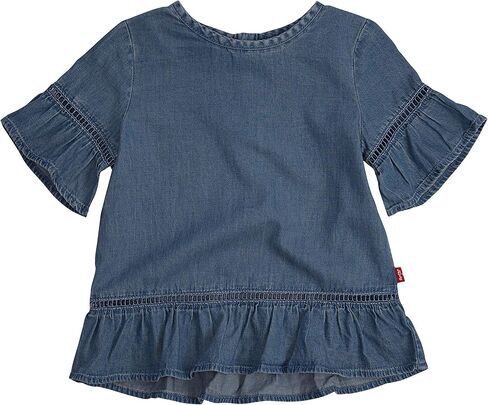 Levi's Girls' Short Sleeve Ruffle Top in Saudi Arabia