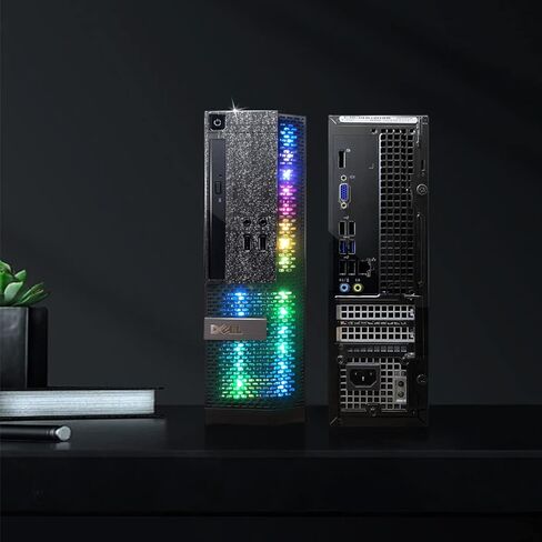 PC Treasure Box RGB Dell Desktop Computer Intel Quad Core I5 up to 3.6G, 16G, 512G SSD, WiFi & Bluetooth, RGB Gaming PC Keyboard & Mouse, DVD, Windows 10 Pro (Renewed) (Diamond Black) in Saudi Arabia