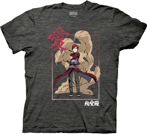 Ripple Junction Naruto Shippuden Gaara Kanji Framed Adult T-Shirt in Saudi Arabia