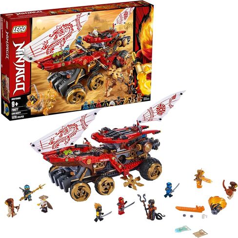 LEGO NINJAGO Land Bounty 70677 Toy Truck Building Set with Ninja Minifigures, Popular Action Toy with Two Toy Vehicles and Toy Ninja Weapons for Creative Play (1,178 Pieces) in Saudi Arabia