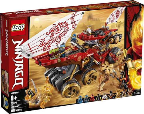 LEGO NINJAGO Land Bounty 70677 Toy Truck Building Set with Ninja Minifigures, Popular Action Toy with Two Toy Vehicles and Toy Ninja Weapons for Creative Play (1,178 Pieces) in Saudi Arabia