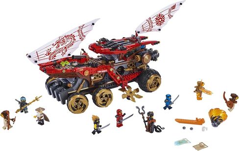 LEGO NINJAGO Land Bounty 70677 Toy Truck Building Set with Ninja Minifigures, Popular Action Toy with Two Toy Vehicles and Toy Ninja Weapons for Creative Play (1,178 Pieces) in Saudi Arabia