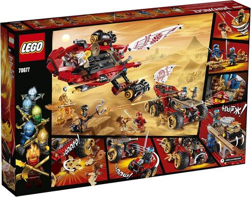 LEGO NINJAGO Land Bounty 70677 Toy Truck Building Set with Ninja Minifigures, Popular Action Toy with Two Toy Vehicles and Toy Ninja Weapons for Creative Play (1,178 Pieces) in Saudi Arabia