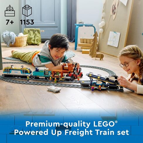 LEGO City Freight Train 60336 Building Toy Set with Powered Up Technology for Boys, Girls, and Kids Ages 7+ (1,153 Pieces) in Saudi Arabia