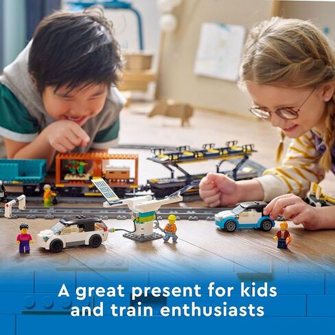 LEGO City Freight Train 60336 Building Toy Set with Powered Up Technology for Boys, Girls, and Kids Ages 7+ (1,153 Pieces) in Saudi Arabia