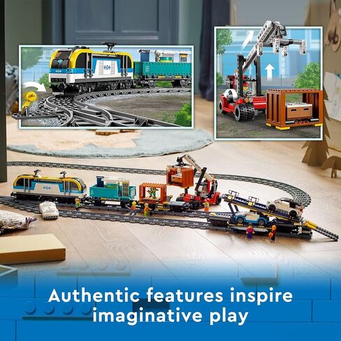 LEGO City Freight Train 60336 Building Toy Set with Powered Up Technology for Boys, Girls, and Kids Ages 7+ (1,153 Pieces) in Saudi Arabia
