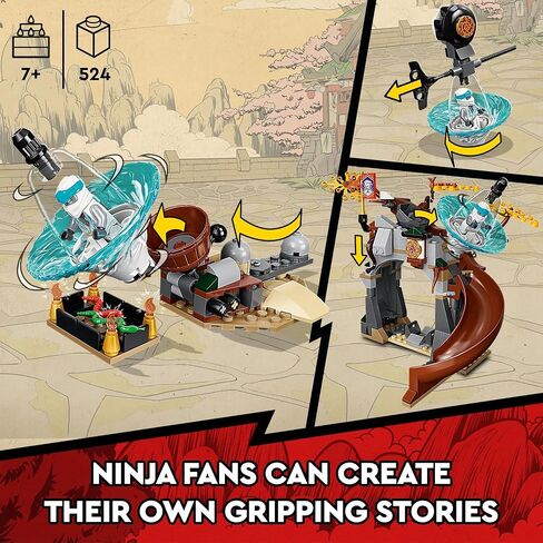 LEGO NINJAGO Ninja Training Center 71764 Building Kit Featuring NINJAGO Zane and Jay, a Snake Figure and a Spinning Toy; Construction Toys for Kids Aged 7+ (524 Pieces) in Saudi Arabia