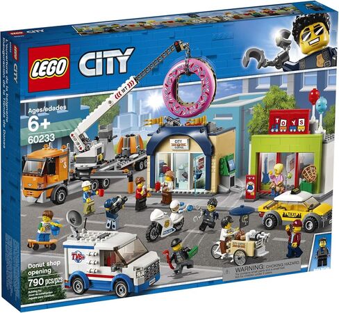LEGO City Donut Shop Opening 60233 Store Opening Build and Play with Toy Taxi, Van and Truck with Crane, Easy Build with Minifigures for Boys and Girls (790 Pieces) in Saudi Arabia