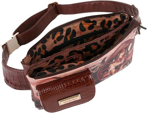 Nicole Lee Western Print Fanny Pack, Cowgirl Flag Silver, One Size in Saudi Arabia
