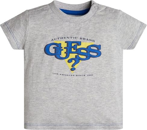 GUESS Baby Boys Textured Print Logo Organic Cotton T-Shirt in Saudi Arabia