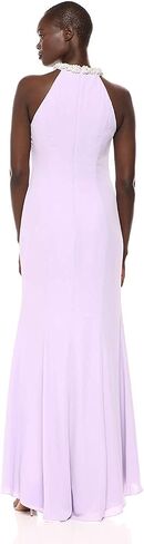 Calvin Klein Women's Halter Neck Gown with Draped Front & Beading in Saudi Arabia