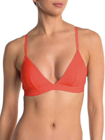 Calvin Klein Women's Monochrome Logo Triangle Bralette in Saudi Arabia