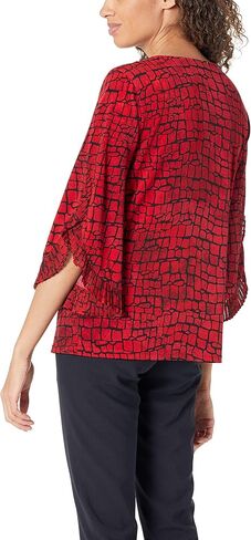 Calvin Klein Women's Printed Chiffon Sleeve Blouse in Saudi Arabia