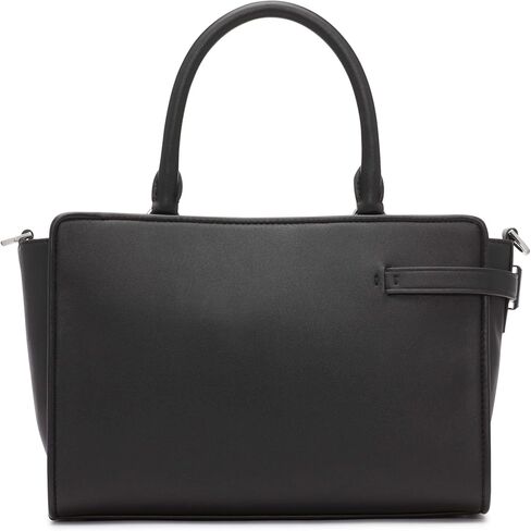 Calvin Klein Jade Tailored Satchel, Black/Silver in Saudi Arabia