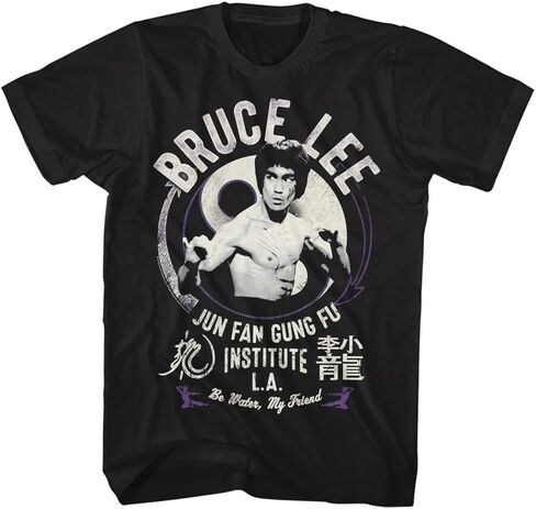 Bruce Lee Jun Fan Gung Fu Institute L.A. Black Adult T-Shirt Tee in Kuwait