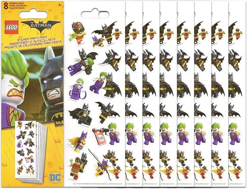 Lego Batman Stickers Fun Pack ~ 4 Pc Bundle with 450+ Lego Batman and Lego Movie Stickers | Lego Sticker Set (Lego Batman Party Supplies) in Saudi Arabia
