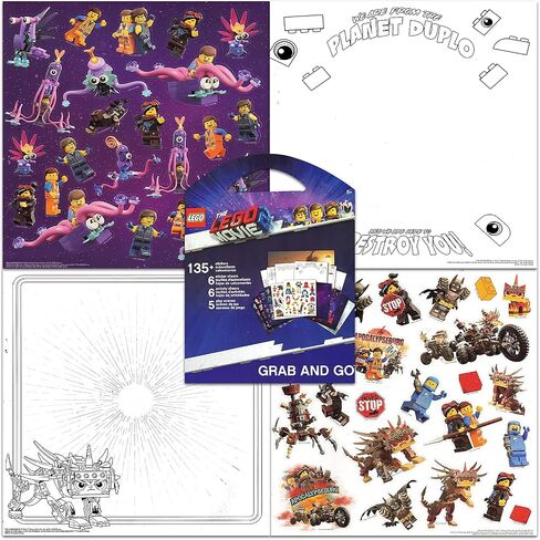 Lego Batman Stickers Fun Pack ~ 4 Pc Bundle with 450+ Lego Batman and Lego Movie Stickers | Lego Sticker Set (Lego Batman Party Supplies) in Saudi Arabia