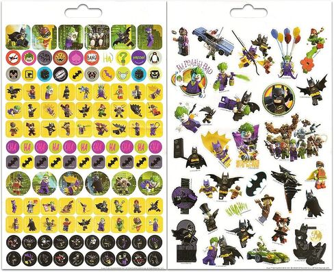 Lego Batman Stickers Fun Pack ~ 4 Pc Bundle with 450+ Lego Batman and Lego Movie Stickers | Lego Sticker Set (Lego Batman Party Supplies) in Saudi Arabia