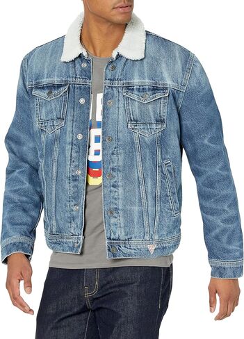GUESS Men's Long Sleeve Denim Jacket in Saudi Arabia