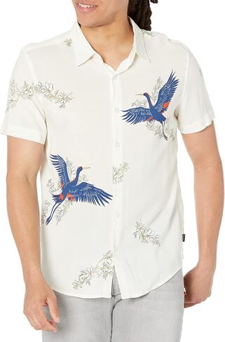 GUESS Men's Eco Rayon Crane Shirt in Saudi Arabia