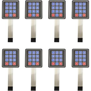 SazkJere 8 قطعة 12 مفاتيح مصفوفة صفيف غشاء 3x4 لوحة المفاتيح التبديل 7pin وحدة لوحة المفاتيح مفاتيح فيلم رقيقة لاردوينو in Kuwait