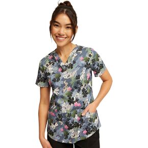 Tooniforms Women Scrubs Top V-Neck Print TF736