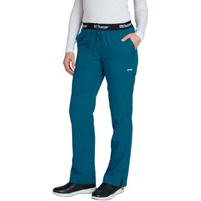 Grey's Anatomy 4275 3 Pkt Logo Waist Pant with Drawstring