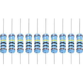YOKIVE 30 PCS Metal Film Resistors, 1M Ohm Resistor with 2W 1% Tolerance, Lead, Good for DIY Electronic Projects (5 Color Bands, 15.5+/-1mm) in Kuwait