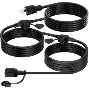 KASONIC Outdoor Extension Cord 50 FT, Evenly Spaced 6 Outlets Plugs, 16/3 SJTW Weatherproof Multiple Outlets Wire for Landscaping Light, Holiday Decoration and Christmas, ETL Listed, Green