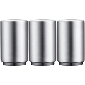 Premium Beer Bottle Opener (Silver), 1 PC Stainless Steel Automatic Push Down No Damage Quick to Open Small Portable Bottle Cap Openers for Home Bars Picnic Camping Hiking