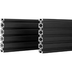 20100 T فتحة ألومنيوم لأجزاء الطابعة ثلاثية الأبعاد و CNC DIY باللون الأسود 500mmX2