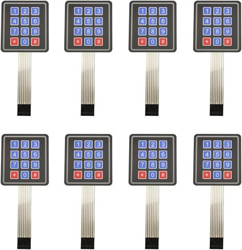 SazkJere 8 قطعة 12 مفاتيح مصفوفة صفيف غشاء 3x4 لوحة المفاتيح التبديل 7pin وحدة لوحة المفاتيح مفاتيح فيلم رقيقة لاردوينو in Kuwait