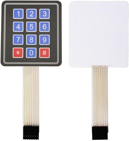 SazkJere 8 قطعة 12 مفاتيح مصفوفة صفيف غشاء 3x4 لوحة المفاتيح التبديل 7pin وحدة لوحة المفاتيح مفاتيح فيلم رقيقة لاردوينو in Kuwait