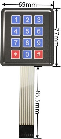 SazkJere 8 قطعة 12 مفاتيح مصفوفة صفيف غشاء 3x4 لوحة المفاتيح التبديل 7pin وحدة لوحة المفاتيح مفاتيح فيلم رقيقة لاردوينو in Kuwait