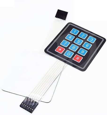 SazkJere 8 قطعة 12 مفاتيح مصفوفة صفيف غشاء 3x4 لوحة المفاتيح التبديل 7pin وحدة لوحة المفاتيح مفاتيح فيلم رقيقة لاردوينو in Kuwait