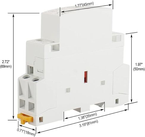 Baomain AC Contactor HC1-20/20, 230V 20A 2 Pole 2NO Universal Circuit Control DIN Rail Mount in Saudi Arabia