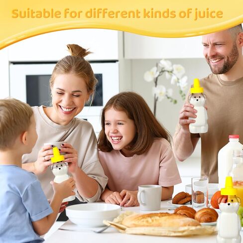 Roshtia 50 Pcs 5 oz Honey Bear Bottles Plastic Empty Clear Squeeze Honey Container Cups Bear Reusable Juice Bottle Bulk with Leak Proof Spout Lids for Storing Dispensing Baby Shower Gifts in Kuwait