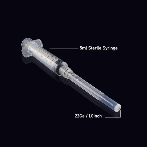 حقنة JIBENGAO 2.5ml/cc Luer Lock بإبرة 23Ga/1 بوصة، مغلفة بشكل فردي (20 عبوة) in Saudi Arabia