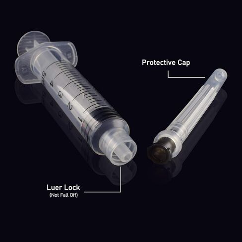 حقنة JIBENGAO 2.5ml/cc Luer Lock بإبرة 23Ga/1 بوصة، مغلفة بشكل فردي (20 عبوة) in Saudi Arabia