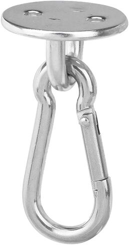 Lind Kitchen 2-Pack M6 السقف والجدار تعليق الأجهزة المناسب مجموعة 304 الفولاذ المقاوم للصدأ الثقيلة وسادة بيضاوية العين هوك لوحة + خطاف المفاجئة لأرجوحة اليوغا أرجوحة ملحقات القوارب البحرية in Kuwait