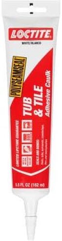 Loctite 1515861 حوض بوليسيمسيل وسد لاصق للبلاط، أنبوب 5.5 أونصة، أبيض - 6 عبوات in Kuwait