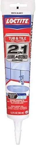 Loctite 1515861 حوض بوليسيمسيل وسد لاصق للبلاط، أنبوب 5.5 أونصة، أبيض - 6 عبوات in Kuwait
