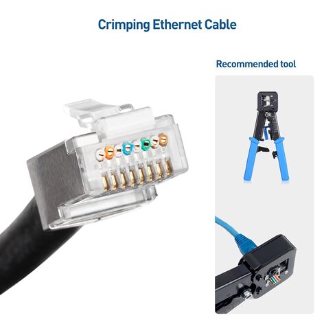 كابل ماترز 50 حزمة من موصلات Cat 6 تمر عبر موصلات RJ45 (أطراف Cat 6 / موصل Cat6 / مقابس RJ45 المعيارية / مقابس إيثرنت / موصل الشبكة) لكابل إيثرنت UTP الصلب أو المجدولة in Saudi Arabia